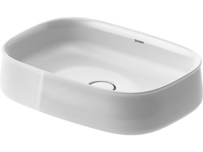 Lavoar Duravit Zencha 55x39cm, montare pe blat, fara orificiu baterie, fara preaplin, DuraCeram, alb