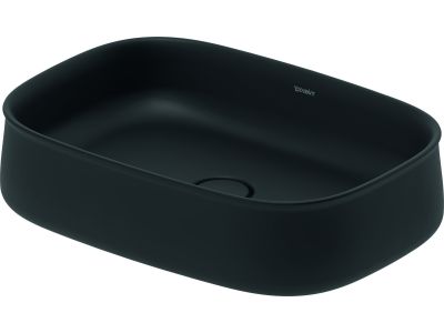 Lavoar Duravit Zencha 55x39cm, montare pe blat, fara orificiu baterie, fara preaplin, DuraCeram, antracit mat