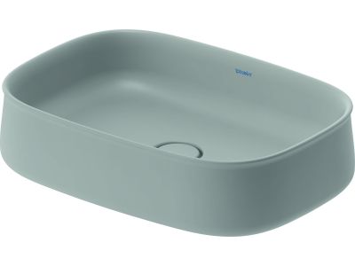 Lavoar Duravit Zencha 55x39cm, montare pe blat, fara orificiu baterie, fara preaplin, DuraCeram, gri
