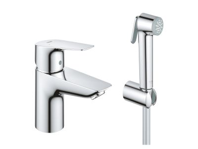 Baterie lavoar Grohe Start Edge S cu dus tip bideu pentru igiena intima, crom