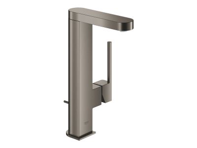Baterie lavoar Grohe Plus L cu pipa extractibila, ventil pop-up, brushed hard graphite