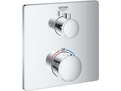 Baterie cada - dus termostatata Grohe Grohtherm cu montaj incastrat, necesita corp ingropat, crom