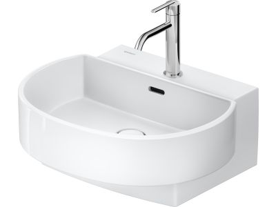 Lavoar Duravit Balcoon 55x48cm, ventil click-clack cu capac ceramic, DuraShield, alb