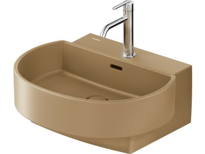 Lavoar Duravit Balcoon 55x48cm, ventil click-clack cu capac ceramic, DuraShield, terra mat