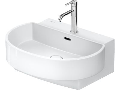 Lavoar Duravit Balcoon 60x48cm, ventil click-clack cu capac ceramic, DuraShield, alb