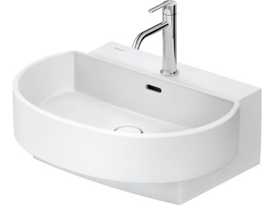 Lavoar Duravit Balcoon 60x48cm, ventil click-clack cu capac ceramic, DuraShield, alb mat