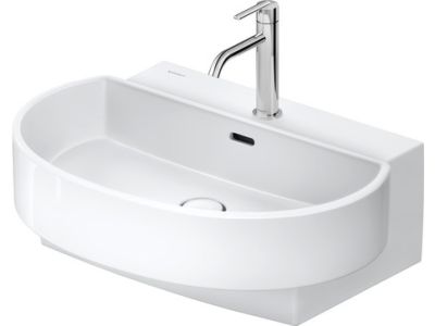 Lavoar Duravit Balcoon 65x48cm, ventil click-clack cu capac ceramic, DuraShield, alb