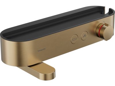 Baterie cada termostatata Hansgrohe ShowerTablet Select 400 cu pipa rotativa, bronz periat
