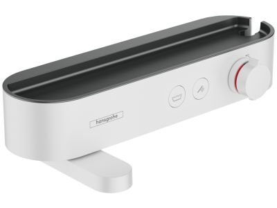 Baterie cada termostatata Hansgrohe ShowerTablet Select 400 cu pipa rotativa, alb mat