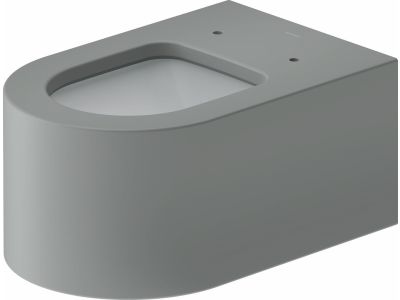 Vas wc suspendat Duravit Millio DuroCast, interior ceramic alb cu HygieneGlaze, gri mat