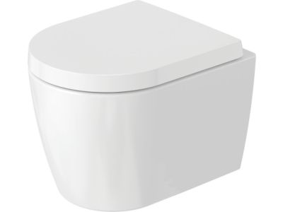 Vas wc Duravit ME by Starck Rimless 37x48cm, WonderGliss, alb mat