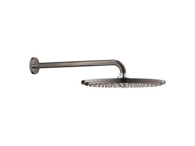 Palarie de dus Grohe RainShower Cosmopolitan 310 38cm si brat de dus 38cm de perete, hard graphite