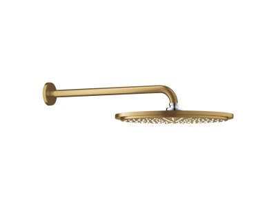Palarie de dus Grohe RainShower Cosmopolitan 310 38cm si brat de dus 38cm de perete, brushed cool sunrise