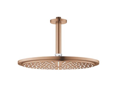 Palarie de dus Grohe RainShower Cosmopolitan 310 si brat de dus 142mm de tavan, brushed warm sunset