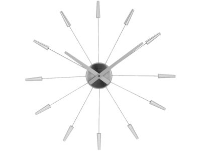 Ceas de perete NeXtime Plug Inn 58cm, silver
