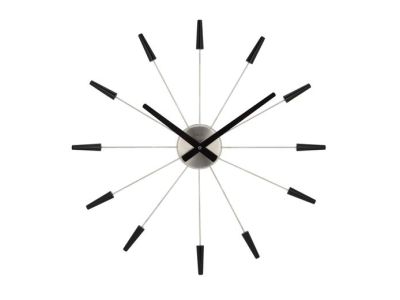 Ceas de perete NeXtime Plug Inn 58cm, negru