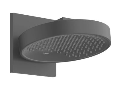 Palarie de dus Hansgrohe Rainfinity 250 1jet EcoSmart cu placa de conectare la perete, negru periat