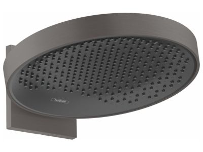 Palarie de dus Hansgrohe Rainfinity 360, 1 jet, cu placa de conectare la perete, negru periat