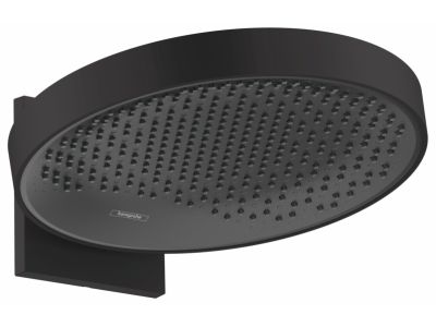 Palarie de dus Hansgrohe Rainfinity 360, 1 jet, cu placa de conectare la perete, negru mat