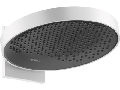 Palarie de dus Hansgrohe Rainfinity 360, 1 jet, cu placa de conectare la perete, alb mat