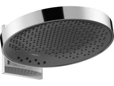Palarie de dus Hansgrohe Rainfinity 360, 3 tipuri de jet, cu placa de conectare la perete, crom