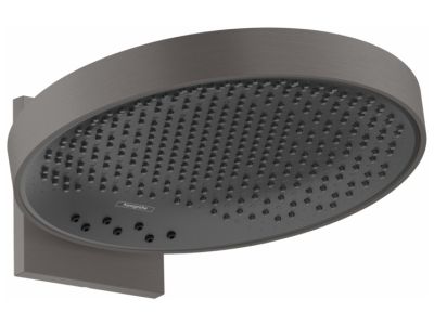 Palarie de dus Hansgrohe Rainfinity 360, 3 tipuri de jet, cu placa de conectare la perete, negru periat