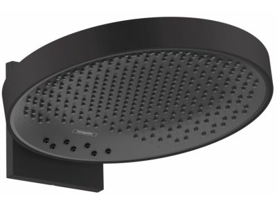 Palarie de dus Hansgrohe Rainfinity 360, 3 tipuri de jet, cu placa de conectare la perete, negru mat