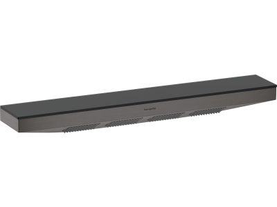 Dus de perete Hansgrohe Rainfinity Shoulder 500 negru periat si raft sticla grafit