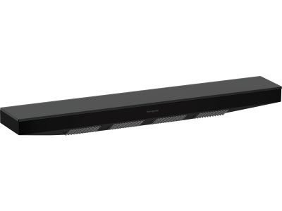Dus de perete Hansgrohe Rainfinity Shoulder 500 negru mat si raft sticla grafit