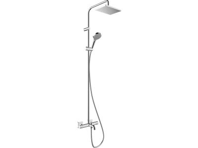 Coloana de dus Hansgrohe Vernis Shape 230, 1 jet cu baterie de cada termostatata, crom