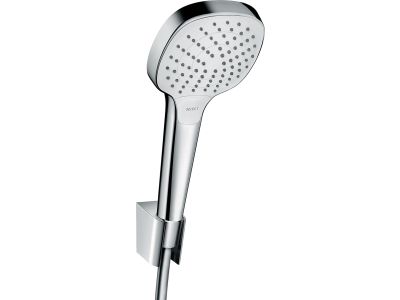 Set dus Hansgrohe Croma Select E Vario Porter cu para 110mm, agatatoare si furtun 1,6m, alb/crom