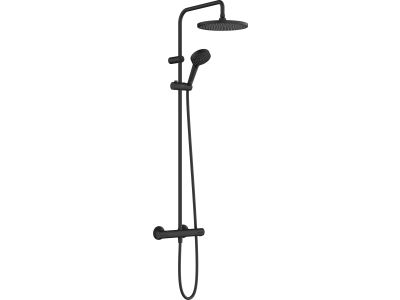 Coloana de dus Hansgrohe Vernis Blend 240 Round 1 jet, cu baterie termostatata, negru mat