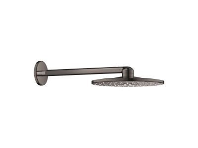 Palarie de dus Grohe RainShower SmartActive 310, 2 tipuri de jet, cu brat de dus 43cm de perete, hard graphite