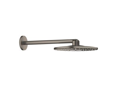 Palarie de dus Grohe RainShower SmartActive 310, 2 tipuri de jet, cu brat de dus 43cm de perete, brushed hard graphite