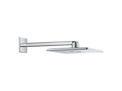Palarie de dus Grohe RainShower SmartActive 310 Cube, 2 tipuri de jet, cu brat de dus 43mm de perete, crom