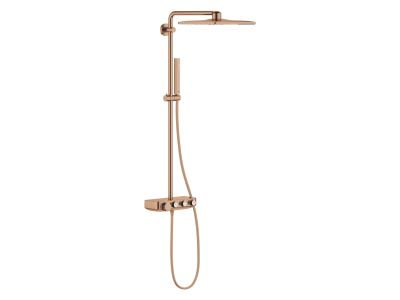 Coloana de dus Grohe Euphoria SmartControl System 310 Cube Duo cu baterie termostatata, brushed warm sunset