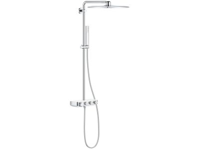 Coloana de dus Grohe Euphoria SmartControl System 310 Cube Duo cu baterie termostatata, moon white
