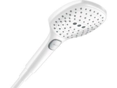 Para de dus Hansgrohe Raindance Select E 120 cu 3 jeturi, alb mat