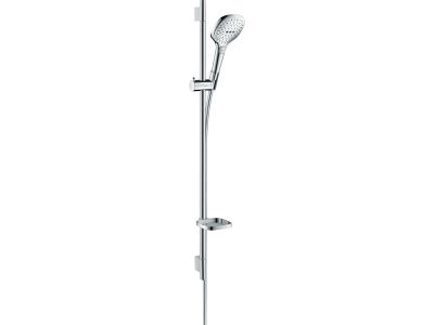 Set de dus Hansgrohe Raindance Select E 120 EcoSmart 9l/min, cu 3 jeturi si bara Unica''S Puro 0.9