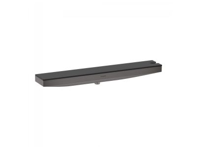 Accesoriu FixFit Combo Hansgrohe Rainfinity 500 cu agatatoare si raft sticla grafit, orientare dreapta, negru periat