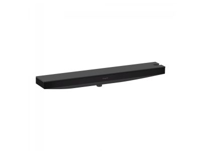 Accesoriu FixFit Combo Hansgrohe Rainfinity 500 cu agatatoare si raft sticla grafit, orientare dreapta, negru mat