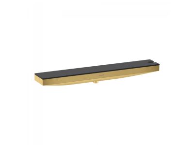Accesoriu FixFit Combo Hansgrohe Rainfinity 500 cu agatatoare si raft sticla grafit, orientare dreapta, auriu