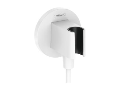 Accesoriu Hansgrohe FixFit S cu agatatoare de dus, alb mat