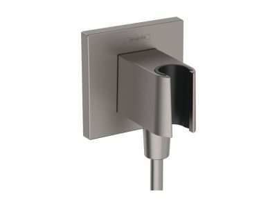 Accesoriu Hansgrohe FixFit E cu agatatoare de dus, negru periat
