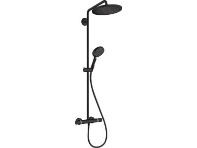 Coloana de dus Hansgrohe Croma Select S 280 1jet cu baterie termostatata, negru mat