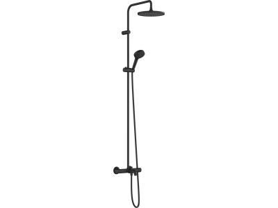 Coloana de dus Hansgrohe Vernis Blend 240 Round 1 jet, cu baterie cada termostatata, negru mat