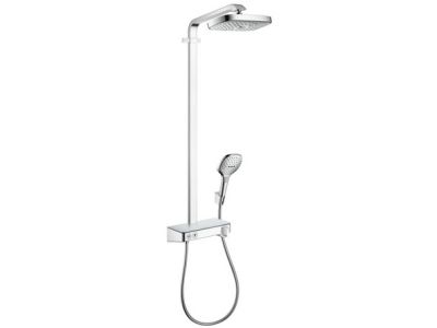Showerpipe Hansgrohe Raindance Select E 300 cu 2 jeturi si butoane tip Touch