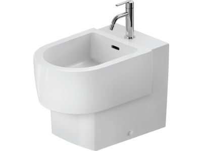 Bideu Duravit Balcoon 37x57cm, ventil pop-up cu capac ceramic, DuraShield, alb mat