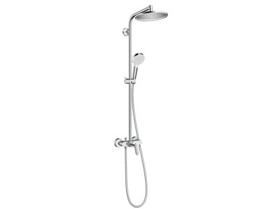Showerpipe Hansgrohe Crometta S240 1 jet crom cu baterie dus inclusa