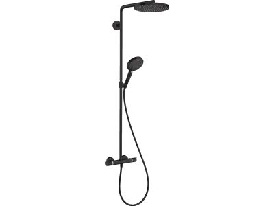 Coloana de dus Hansgrohe Raindance Select S 240 PowderRain 1jet cu baterie termostatata, negru mat